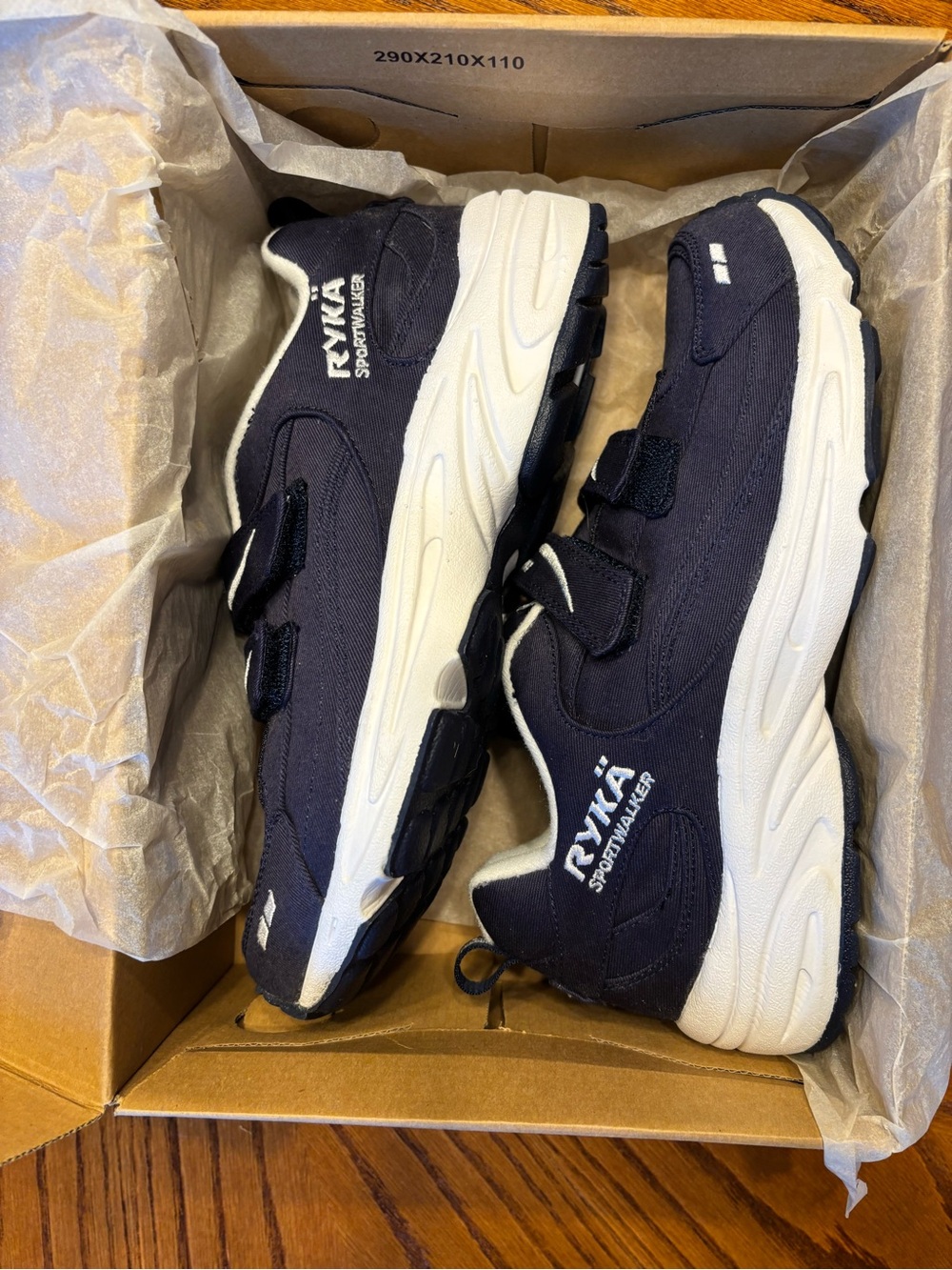 Ryka Navy and White Women's Sport Walker Sneakers